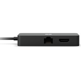 Microsoft Surface USB-C Travel Hub, Dockingstation schwarz, HDMI, RJ-45, USB-A, USB-C
