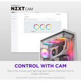 NZXT F360 RGB, Gehäuselüfter weiß, Reverse, 360 mm