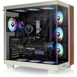 Thermaltake View 380 XL WS ARGB Matcha Green, Tower-Gehäuse hellgrün/holz, Tempered Glass x 2, Holzstruktur