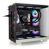 Thermaltake View 380 XL WS ARGB Matcha Green, Tower-Gehäuse hellgrün/holz, Tempered Glass x 2, Holzstruktur