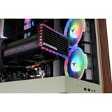 Thermaltake View 380 XL WS ARGB Matcha Green, Tower-Gehäuse hellgrün/holz, Tempered Glass x 2, Holzstruktur