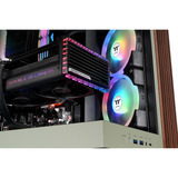 Thermaltake View 380 XL WS ARGB , Tower-Gehäuse hellgrün/holz, Tempered Glass x 2, Holzstruktur
