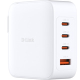 D-Link 140W GaN Ladegerät DCF-141/E, PD 3.1, QC 4.0 weiß, 1x USB-A, 3x USB-C