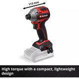 EINHELL Professional Akku-Schlagschrauber TP-CI 18/250-C Li BL - Solo, 18Volt rot/schwarz, ohne Akku und Ladegerät