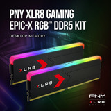 PNY DIMM 32 GB DDR5-6000 (2x 16 GB) Dual-Kit, Arbeitsspeicher schwarz, MD32GK2D5600036XRGB, XLR8 Gaming EPIC-X RGB, INTEL XMP, AMD EXPO