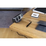 Brennenstuhl estilo Duplex Tischsteckdosenleiste 9-fach, 2x USB schwarz/silber, 2 Meter Kabel, USB-A, USB-C, mit beleuchtetem Sicherheitsschalter