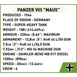COBI Panzer VIII Maus, Konstruktionsspielzeug Maßstab 1:35