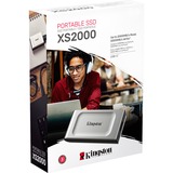 Kingston XS2000 Portable SSD 4 TB, Externe SSD silber/schwarz, USB-C 3.2 Gen 2x2 (20 Gbit/s)