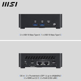 MSI Cubi NUC AI 1UMG-024AT, Mini-PC schwarz, Windows 11 Pro