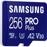 SAMSUNG PRO Plus 256 GB microSDXC (2023), Speicherkarte blau, UHS-I U3, Class 10, V30, A2