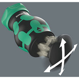 Wera Kraftform Kompakt Stubby Magazin RA 4, Bit-Satz schwarz/grün, 6-teilig, 1/4", mit Ratschenfunktion