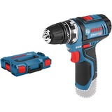 Bosch Akku-Bohrschrauber GSR 12V-15 FC Professional solo, 12Volt blau/schwarz, ohne Akku und Ladegerät, in L-BOXX