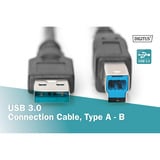 Digitus USB 3.2 Gen 1 Anschlusskabel USB-A > USB-B schwarz, 1,80 Meter