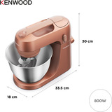 Kenwood Go Küchenmaschine KZM35.000RD Clay Red rot, 800 Watt