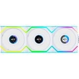 Lian Li UNI FAN SL120 LCD Wireless 3er-Pack inkl. Controller, Gehäuselüfter weiß, 124.5 mm