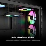 Montech HP140 ARGB PWM 140x140x25, Gehäuselüfter schwarz, 140 mm
