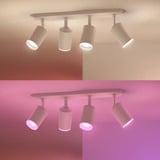 Philips HUE White & Color Ambiance Fugato 4er-Spot, LED-Leuchte weiß