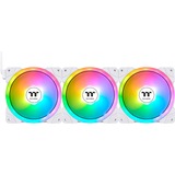 Thermaltake SWAFAN EX12 ARGB Sync PC Cooling Fan White TT Premium Edition, Gehäuselüfter weiß, 3er Pack, 120 mm