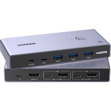 UGREEN CM692 HDMI KVM Switch 2 In 1 Out, KVM-Switch 3x USB-A, 1x USB-C