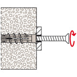 fischer Porenbetondübel FFA 10  hellgrau, 4 Stück