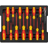 Bosch Professional VDE Schraubendreher-Set PH/SL Professional, 14-teilig rot/gelb, 13 VDE-Schraubendreher, Phasenprüfer SL3, L-BOXX