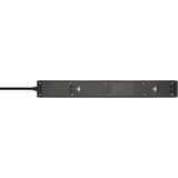 Brennenstuhl Steckdosenleiste 6-fach mit 1x USB-C, 1x USB-A schwarz/anthrazit, 2 Meter, 13.500A Überspannungsschutz