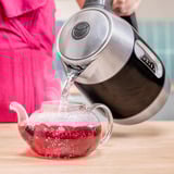 Cecotec Thermosense 400 VisionLight, Wasserkocher edelstahl/schwarz, 2.200 Watt, 1,7 Liter