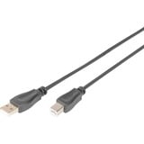 Digitus USB 2.0 Anschlusskabel USB-A (Stecker) > USB-B (Stecker) schwarz, 0,5 Meter