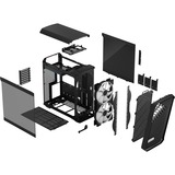 Fractal Design Torrent Compact RGB Black TG Light Tint, Tower-Gehäuse schwarz, Tempered Glass