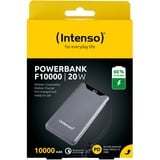 Intenso Powerbank F10000 Gray grau, 10.000 mAh, PD 3.0, Quick Charge 3.0