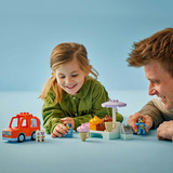 LEGO 10458 DUPLO Bluey Ausflug zur Eisdiele mit Bluey, Konstruktionsspielzeug 