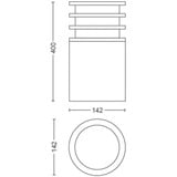 Philips Hue White Lucca Sockelleuchte, LED-Leuchte anthrazit