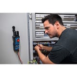 Bosch Professional Offene Strommesszange GFM 1000-15, Messgerät blau/schwarz, 2x Batterien, Tasche