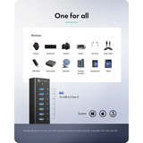 ICY BOX IB-AC618a, USB-Hub schwarz
