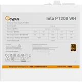 Ocypus Iota P1200 White, PC-Netzteil weiß, 1x 12-Pin High Power GPU, 3x PCIe, Kabelmanagement, 1200 Watt