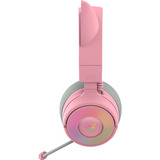 Razer Kraken Kitty V3 Pro Quartz, Gaming-Headset rosa/grau, Bluetooth, USB-Dongle, USB-Kabel
