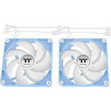 Thermaltake CT120 ARGB Sync PC Cooling Fan Hydrangea Blue, Gehäuselüfter hellblau, 2er Pack, ohne Controller, 120 mm