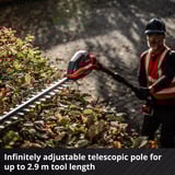 EINHELL Professional Akku-Teleskop-Heckenschere GP-HH 18/50 Li T BL-Solo, 18Volt rot/schwarz, ohne Akku und Ladegerät