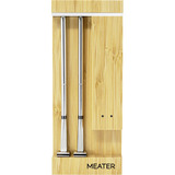 Meater Pro Duo, kabelloses Fleischthermometer edelstahl/holz, 75 Meter Reichweite, 2 nummerierte Temperaturfühler