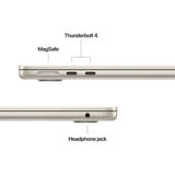 Apple MacBook Air 34,5 cm (13,6") 2025 CTO, Notebook champagner, 32 GB, 512 GB (512 GB SSD), Polarstern, M4, MacOS, Deutsch