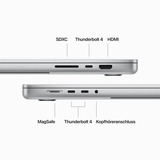 Apple MacBook Pro (16") 2023 CTO, Notebook silber, M3 Max 30-Core GPU, macOS, Amerikanisch, 41.1 cm (16.2 Zoll) & 120 Hz Display, 512 GB SSD
