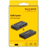 DeLOCK HDMI Splitter 1 x HDMI in zu 2 x HDMI out 4K 60 Hz schwarz