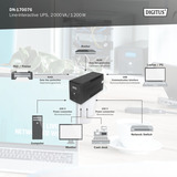 Digitus Line-Interaktive USV 2000 VA / 1200 Watt schwarz