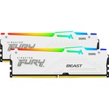 Kingston FURY DIMM 64 GB DDR5-6000 (2x 32 GB) Dual-Kit, Arbeitsspeicher weiß, KF560C36BWEAK2-64, FURY Beast RGB, INTEL XMP, AMD EXPO