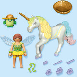 PLAYMOBIL 71840 Magic Unicorns: Sammeleinhorn Regenbogenblume mit Fee, Konstruktionsspielzeug 