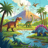 Ravensburger Wooden Puzzles Kids - Dinosaurier Welt 44 Teile
