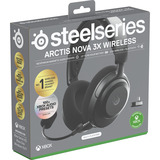 SteelSeries Arctis Nova 3X Wireless Black, Gaming-Headset schwarz, Für Xbox, Bluetooth, WiFi, Mobile App Control