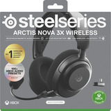 SteelSeries Arctis Nova 3X Wireless Black, Gaming-Headset schwarz, Für Xbox, Bluetooth, WiFi, Mobile App Control