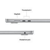 Apple MacBook Air (15") 2025 CTO, Notebook silber, 16 GB, 512 GB (512 GB SSD), M4, Kroatisch