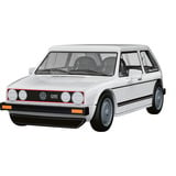 COBI Volkswagen Golf GTI (1976-1983), Konstruktionsspielzeug weiß, Maßstab 1:35